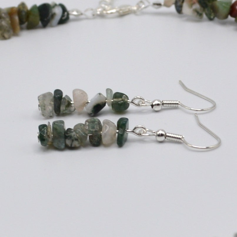 Fancy Jasper Chips Necklace and Earring Set