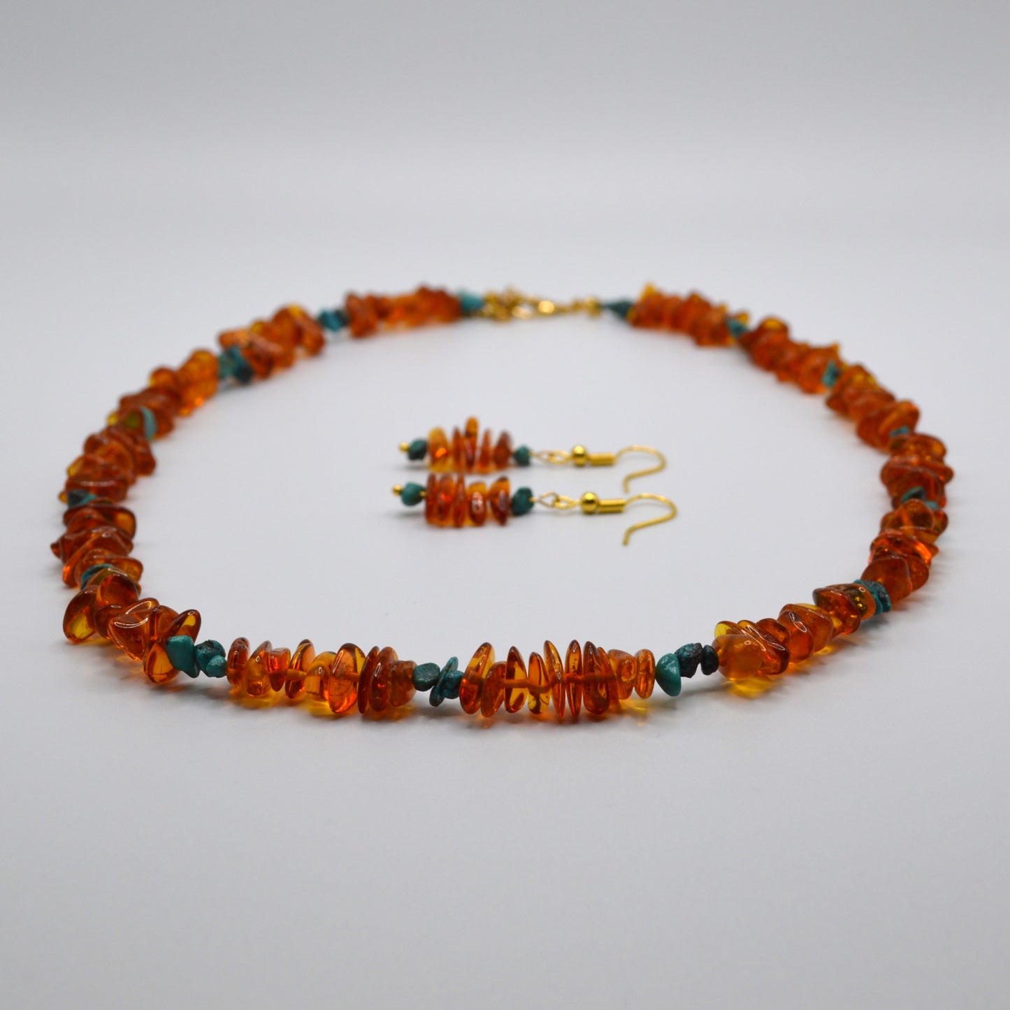 Baltic Amber and Turquoise Necklace