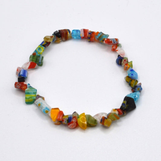 Multicolor Millefiori Glass Bracelet