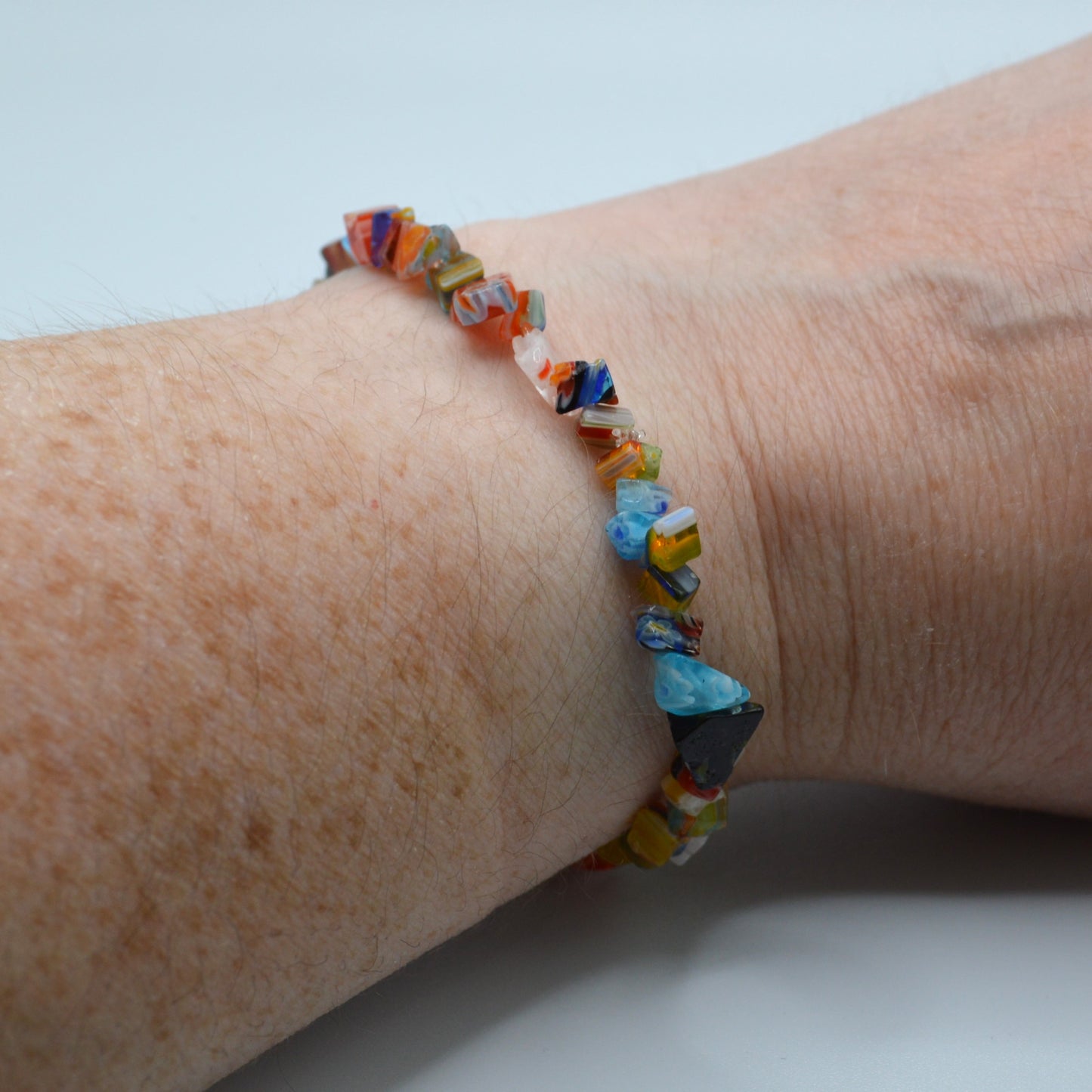 Multicolor Millefiori Glass Bracelet