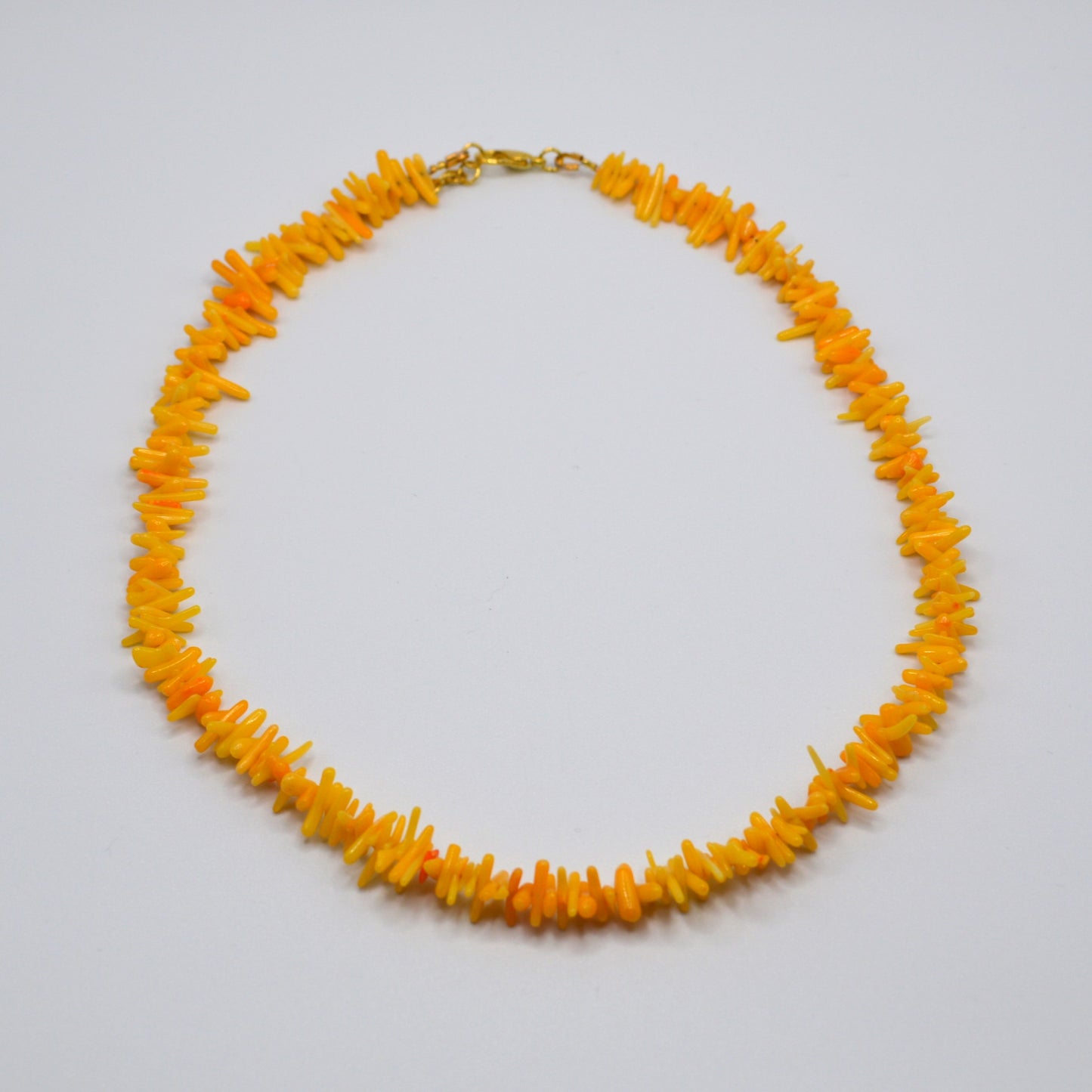 Orange Bamboo Coral Necklace