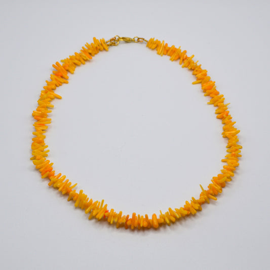 Orange Bamboo Coral Necklace