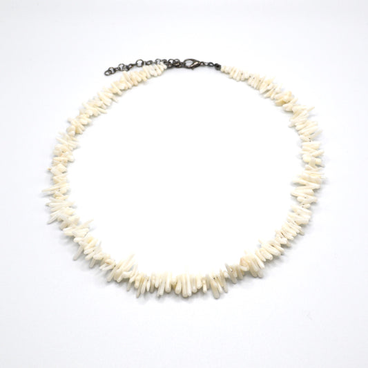 Off White Bamboo Coral Necklace