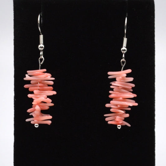 Light Pink Bamboo Coral Earrings