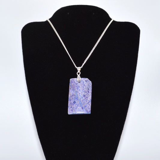 Purple Stone Pendant Necklace