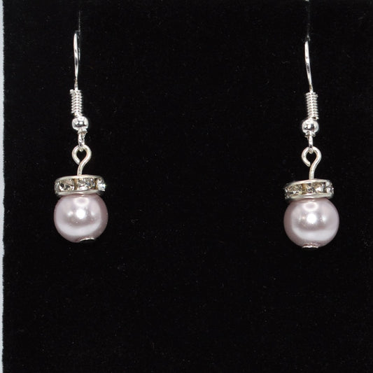 Lavender Pearl Earrings
