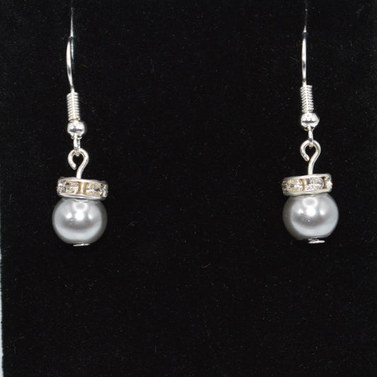 Gray Pearl Earrings
