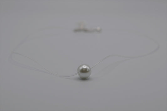 Floating Glass Pearl Necklace