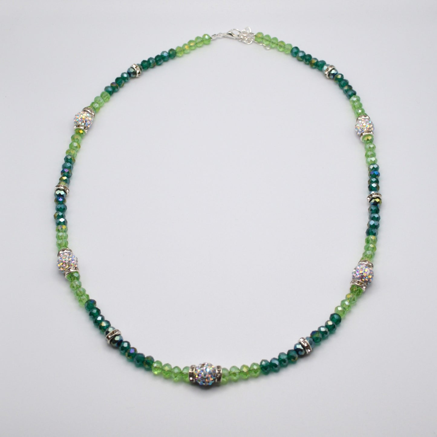 Green Crystal Beaded Necklace