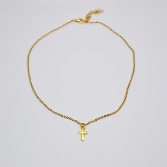 Gold Cross Pendant Necklace