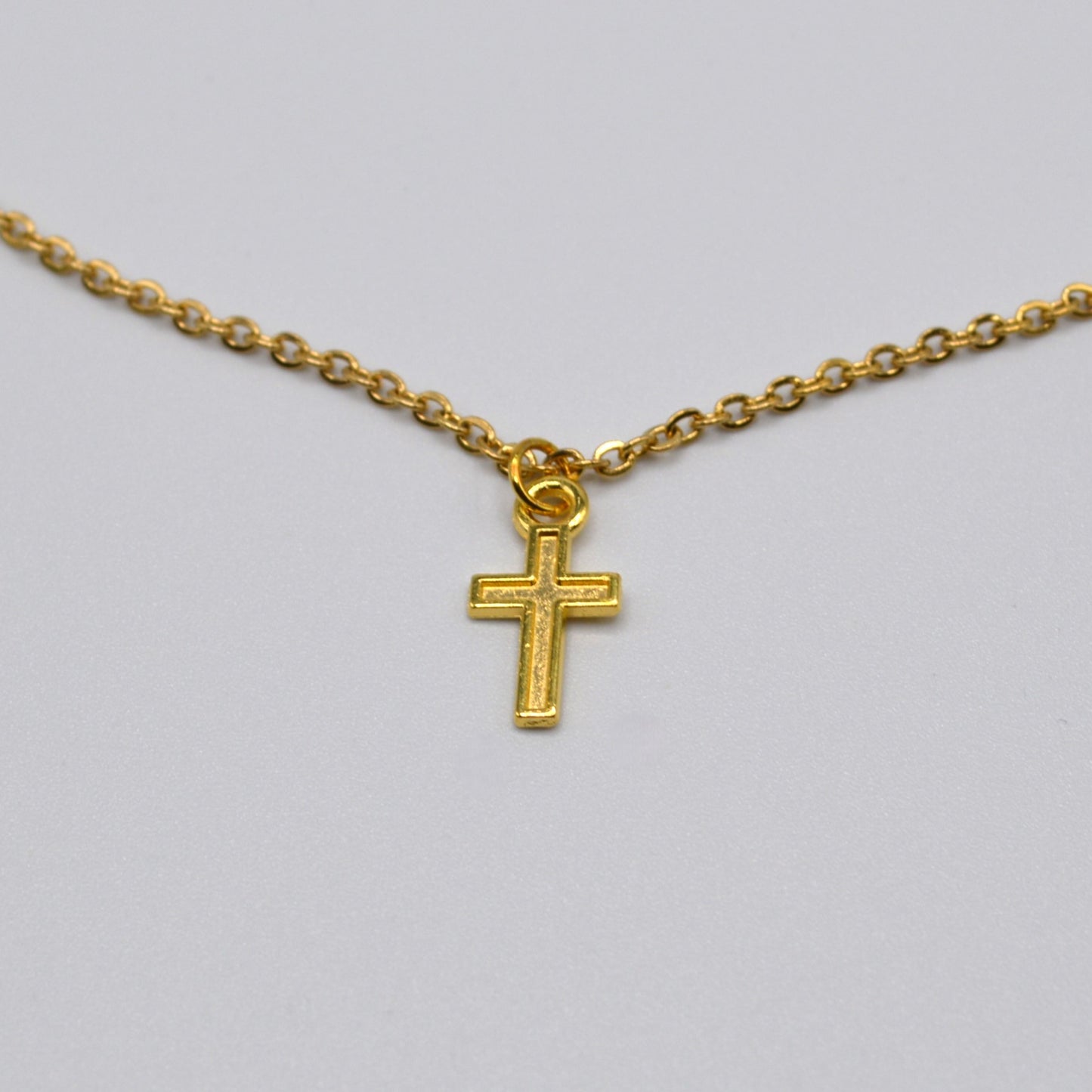 Gold Cross Pendant Necklace