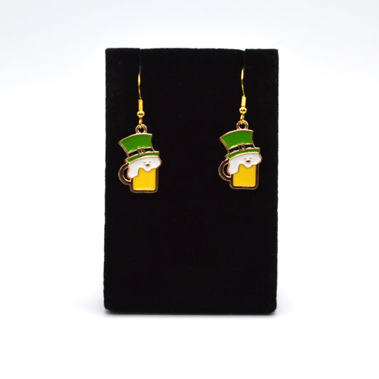 St. Patrick's Day Beer Mug Earrings