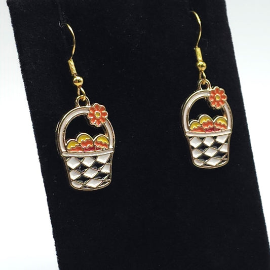 Easter Egg Basket Earrings