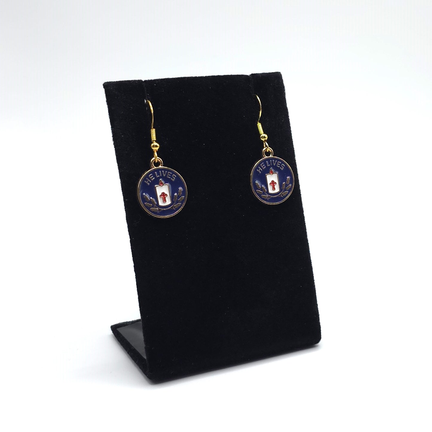 He Lives Easter Candle Earrings