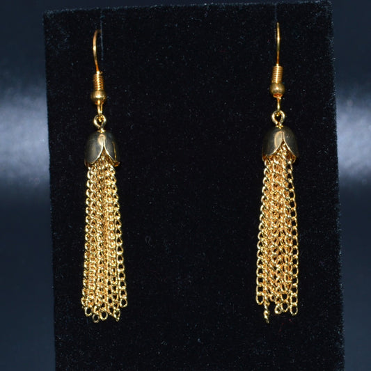 Gold Tassel Earrings