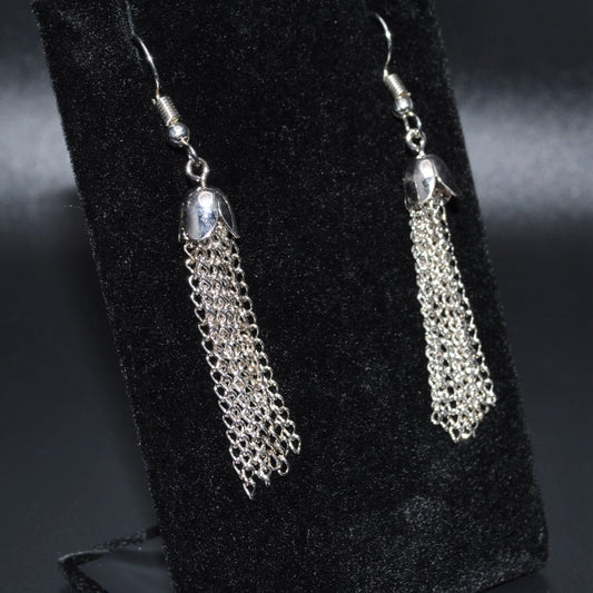 Silver Tassel Earrings