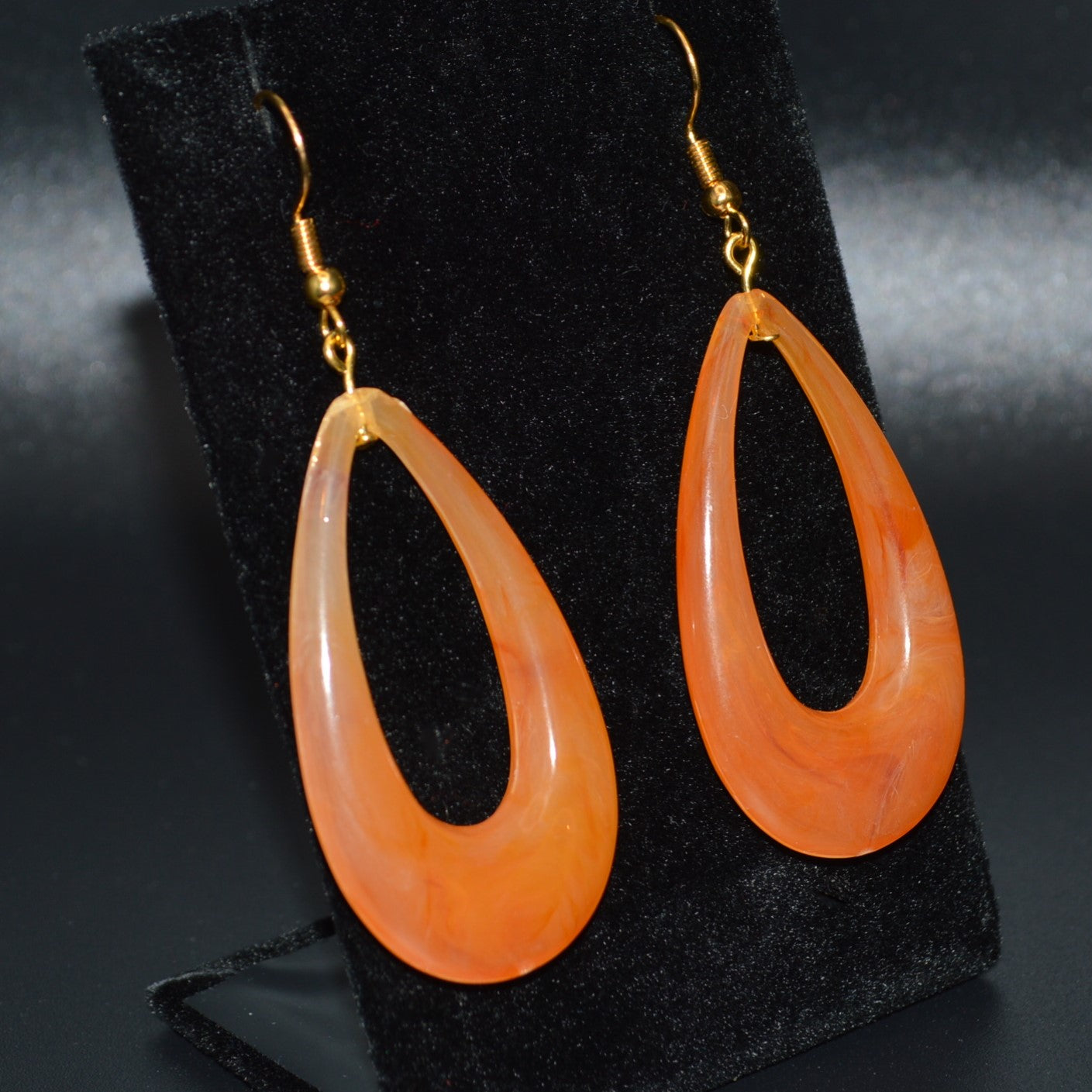 Burnt Orange GoGo Teardrop Earrings