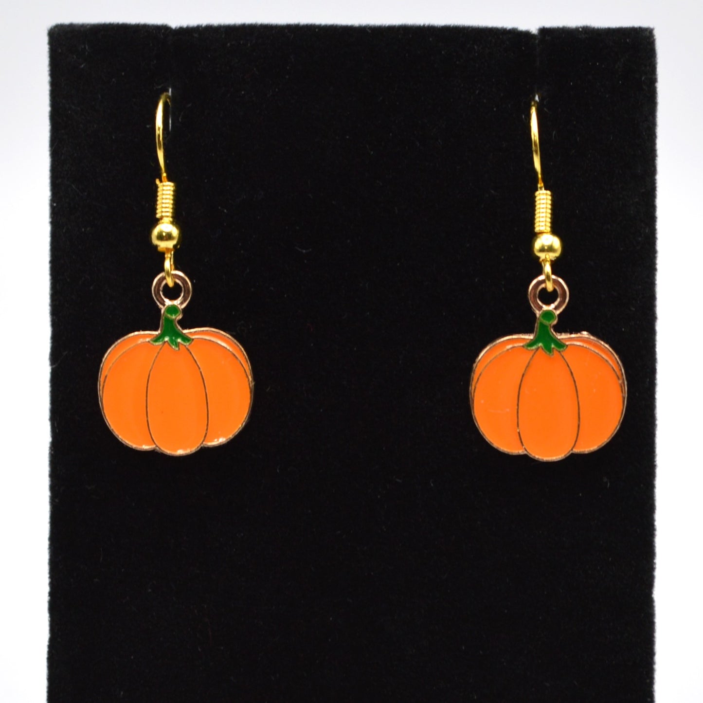 Bright Orange Pumpkin Earrings