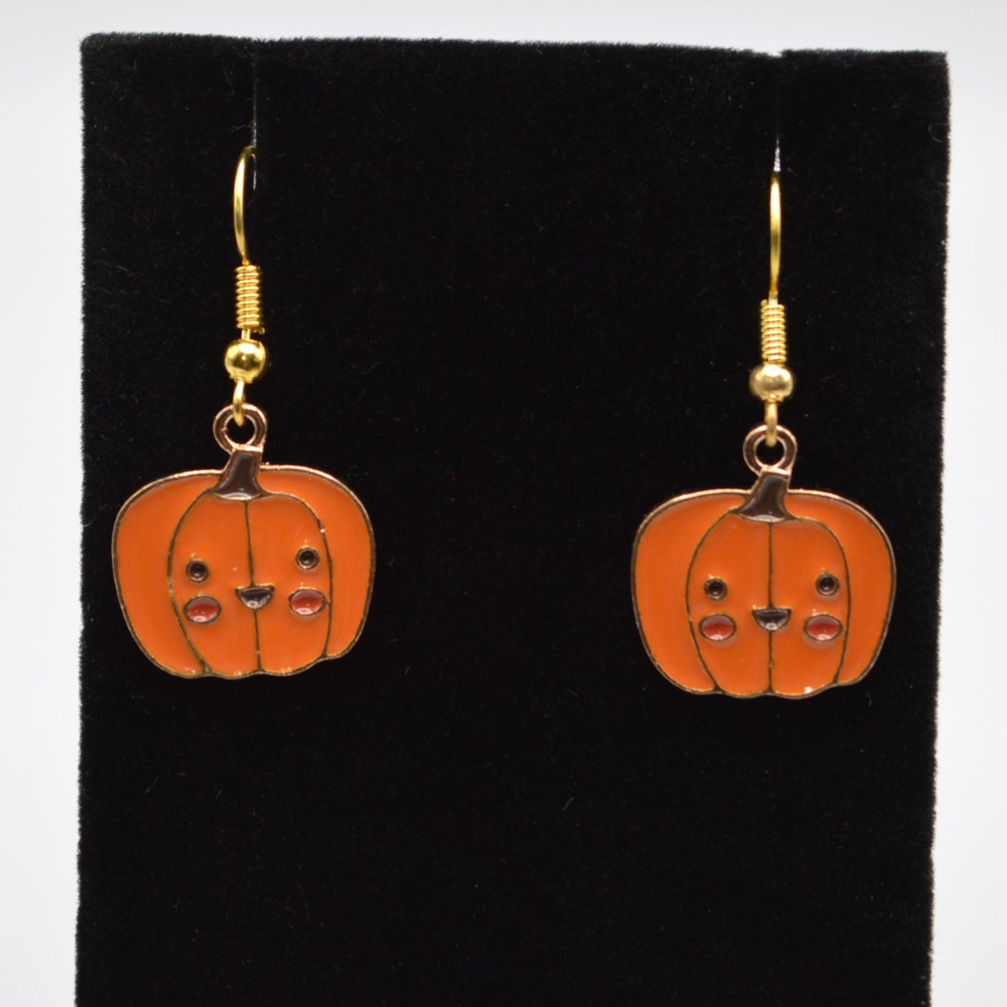 Pumpkin with Face Earrings