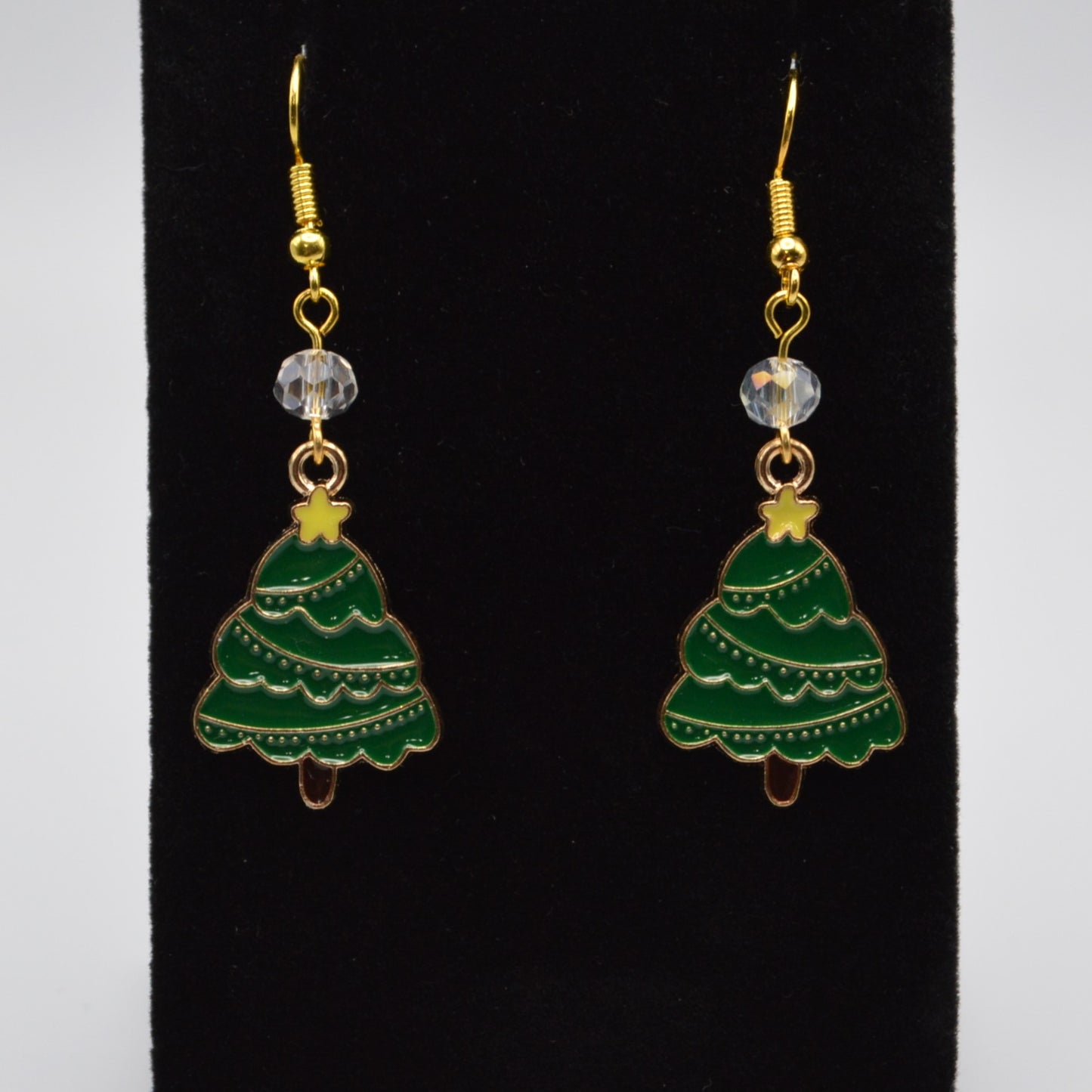 Christmas Tree with a Yellow Star Earrings