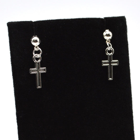 Silver Cross Earrings