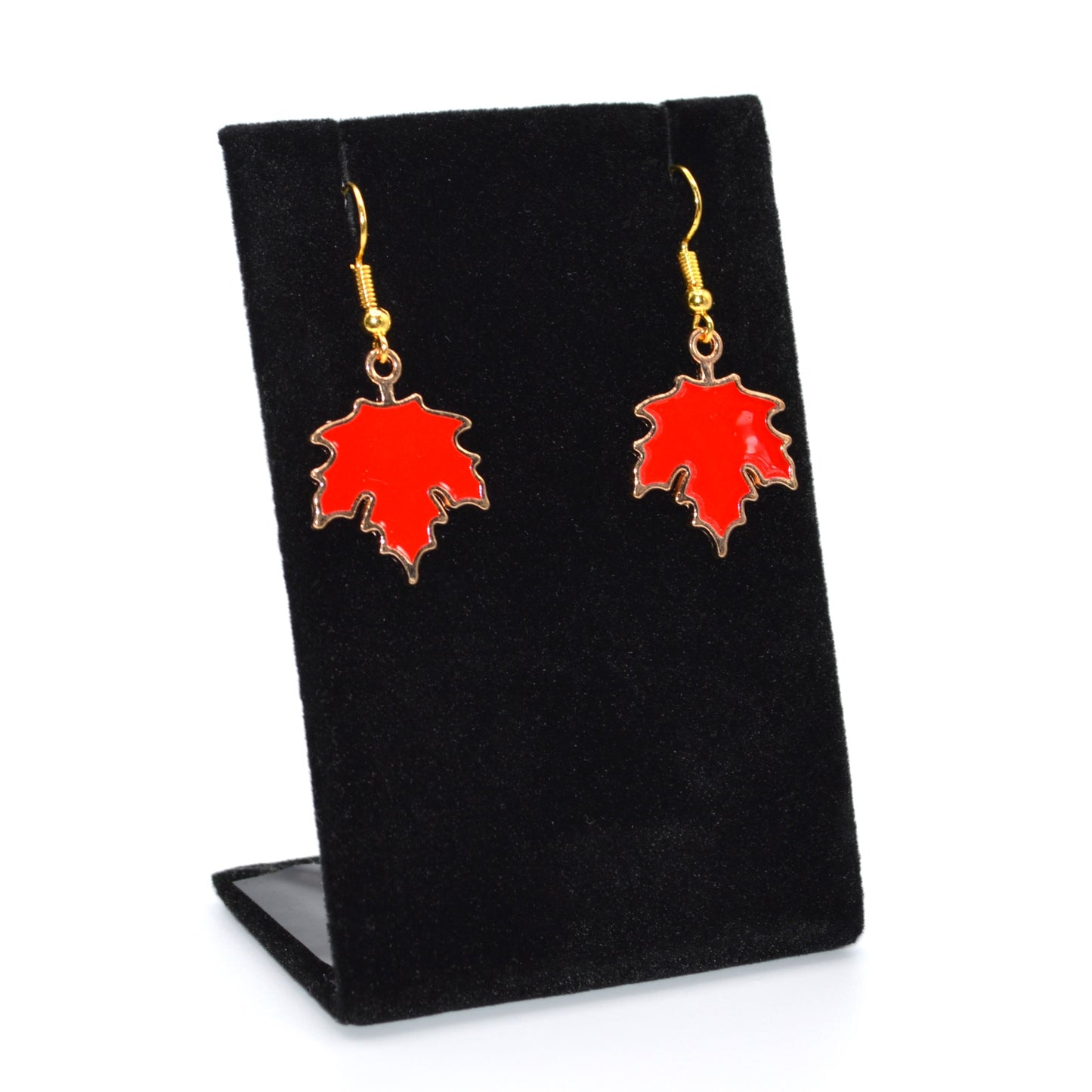 Red Maple Leaf Earrings