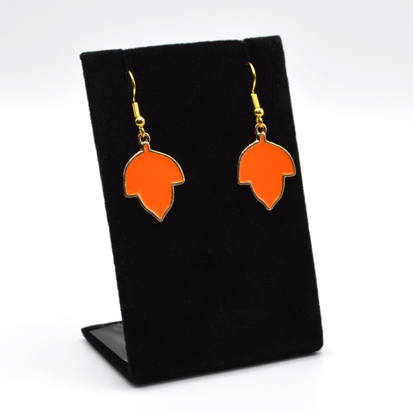 Orange Leaf C Earrings