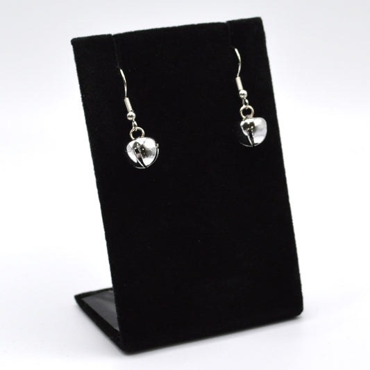 Silver Jingle Bells Christmas Earrings