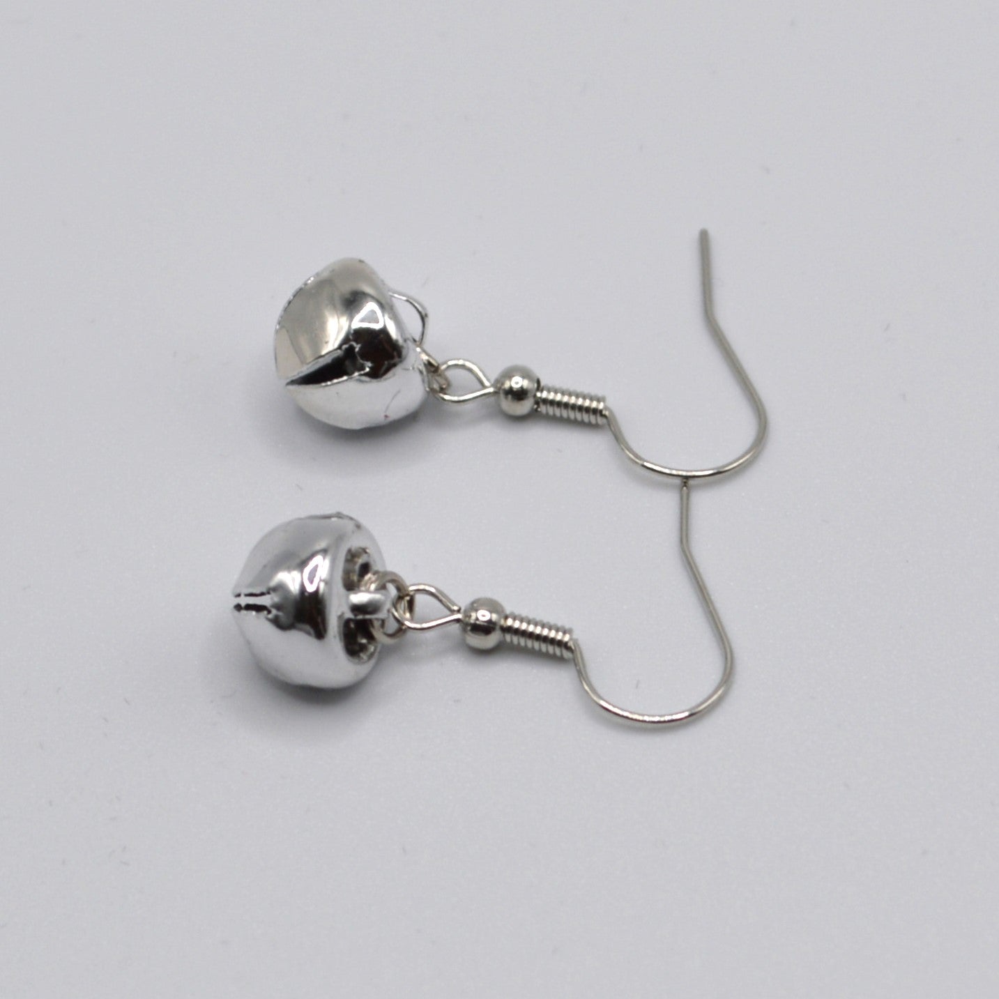 Silver Jingle Bells Christmas Earrings