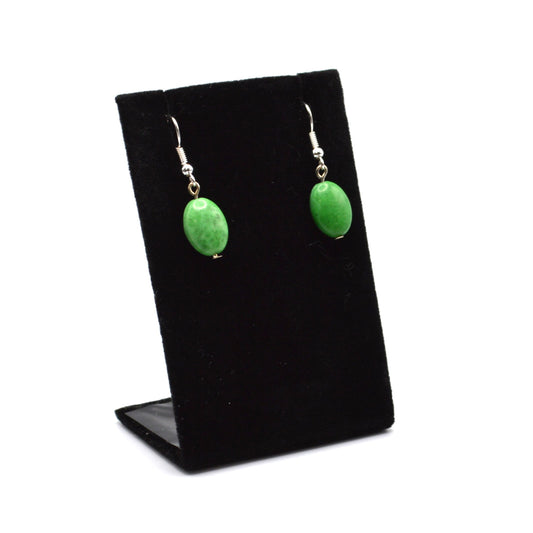 Green Oval Earrings