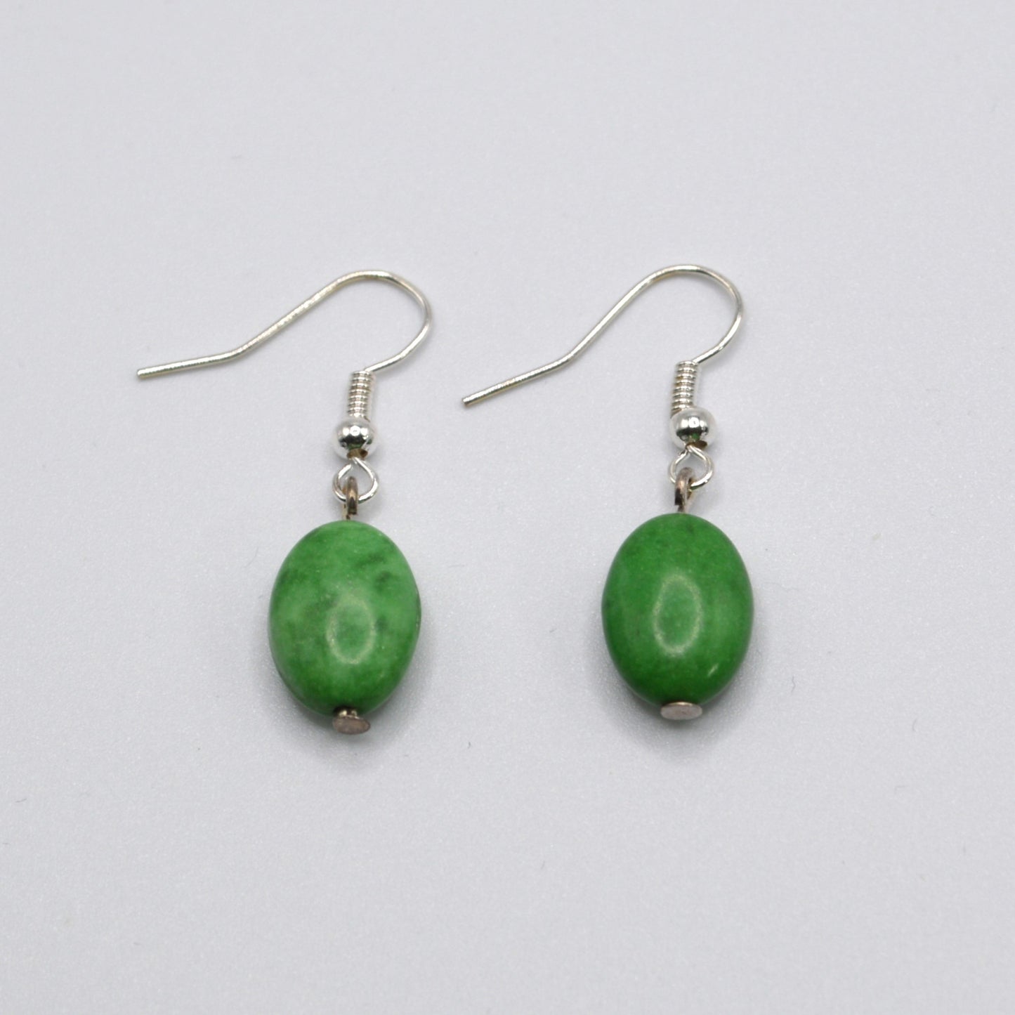 Green Oval Earrings