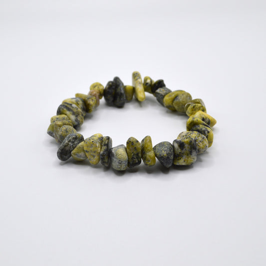 Yellow Turquoise Chip Stretch Bracelet