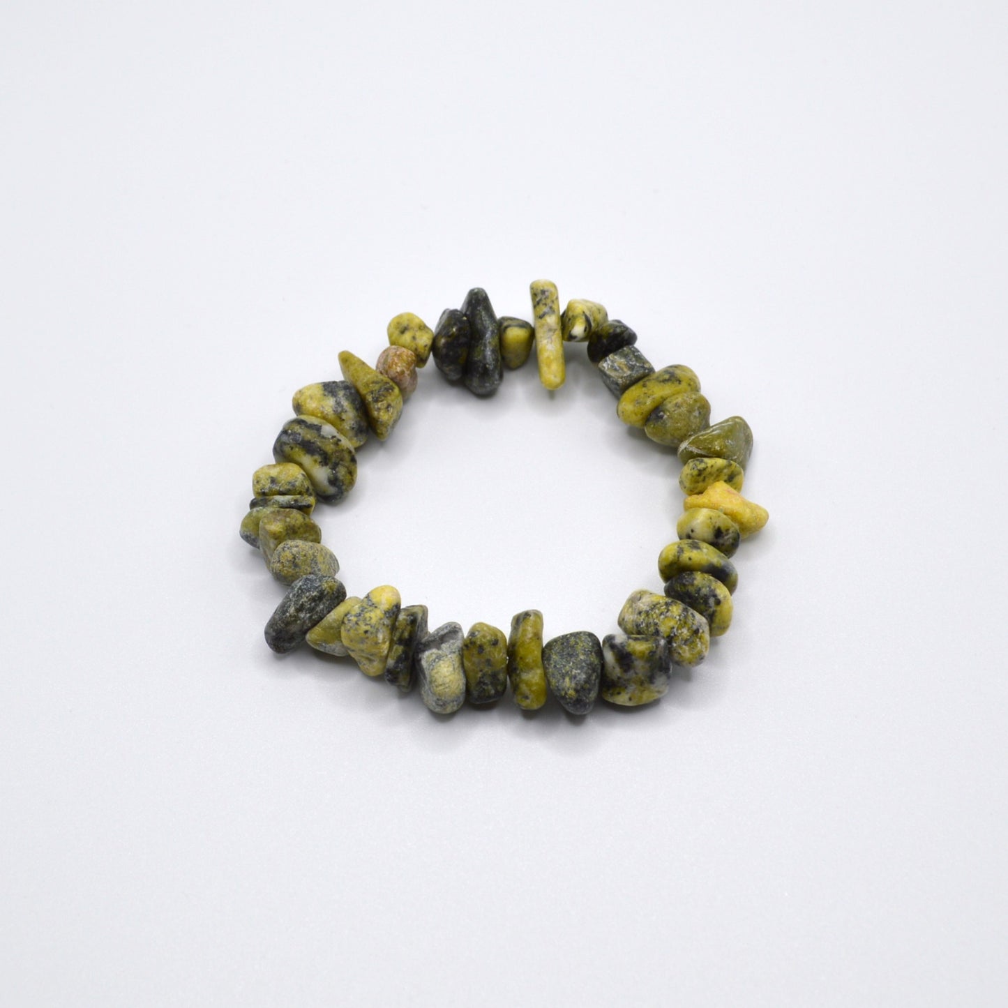 Yellow Turquoise Chip Stretch Bracelet