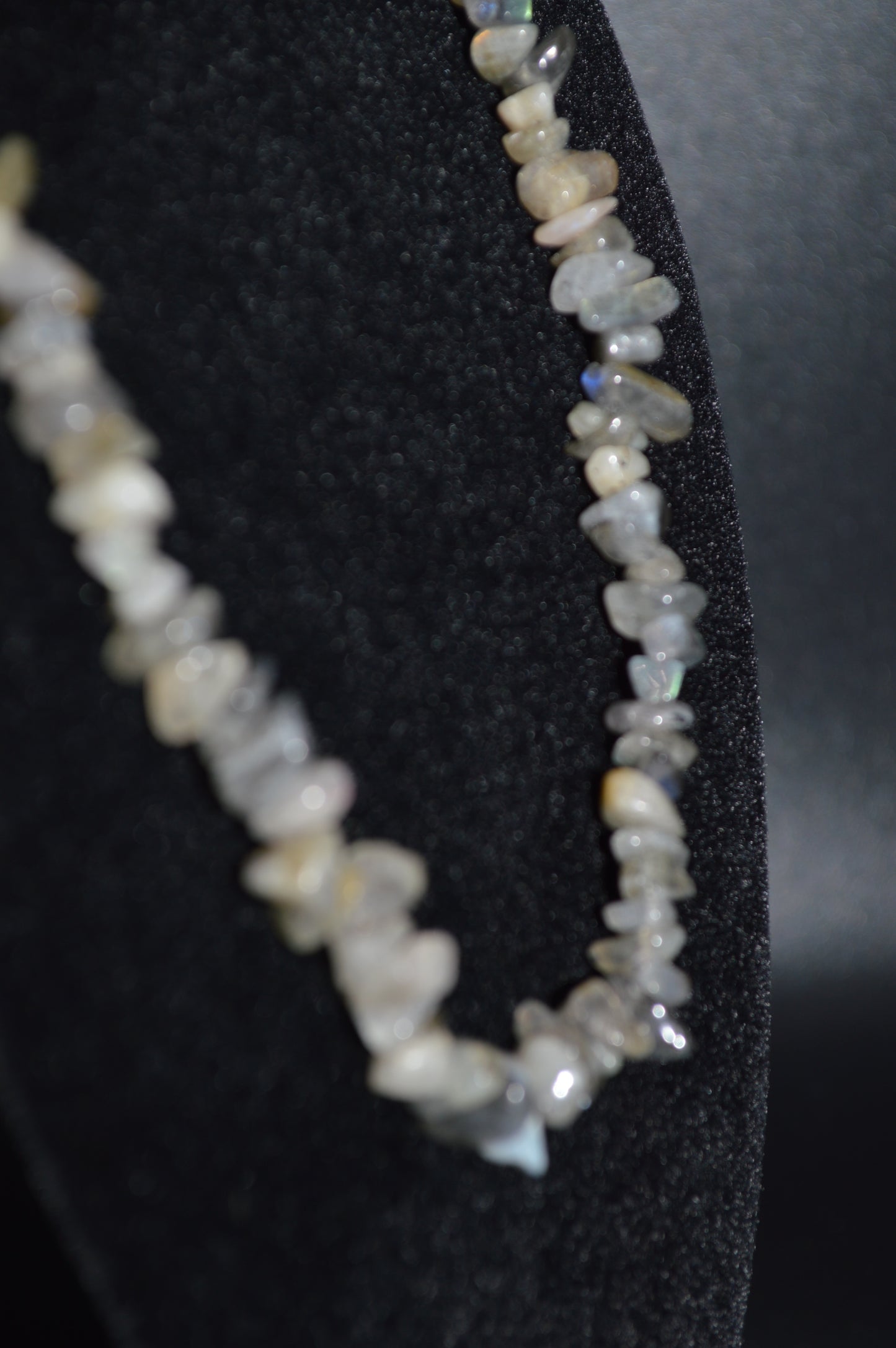 Labradorite Chips Necklace and Earring Set