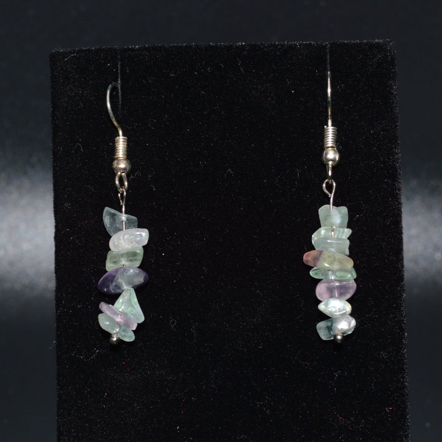 Rainbow Fluorite Chip Earrings