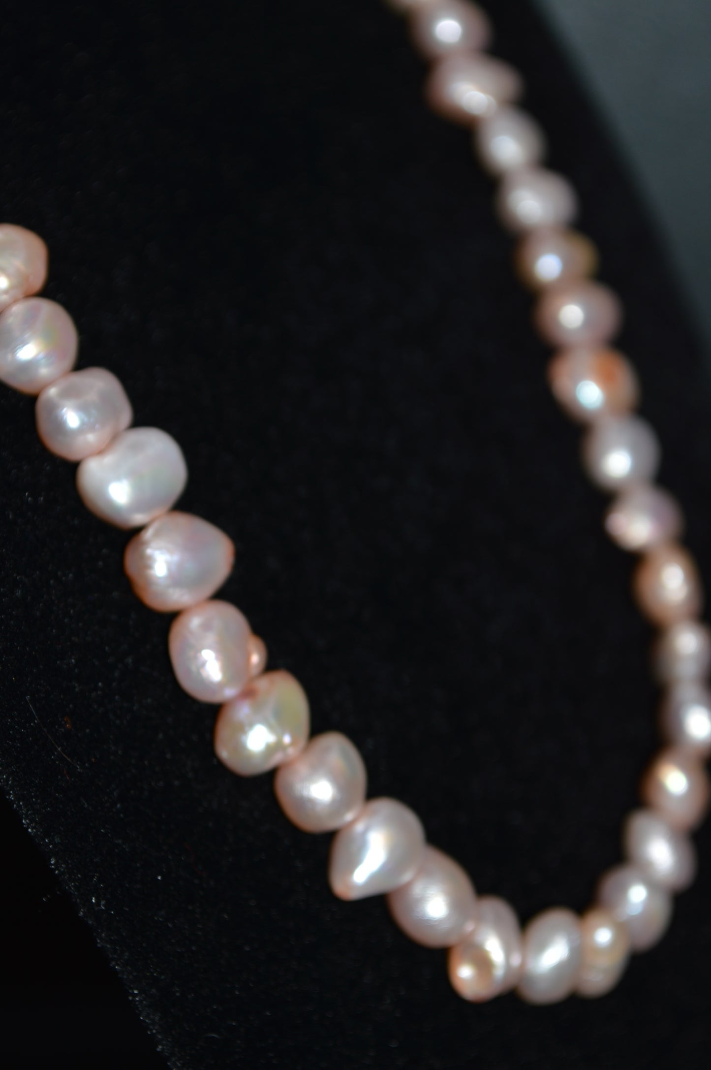 Mauve Freshwater Cultured Pearl Necklace and Earring Set