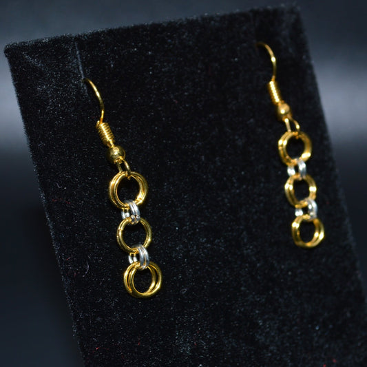 Gold Chainmail Earrings