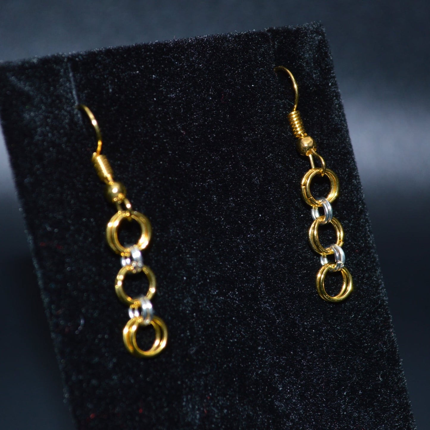 Gold Chainmail Earrings
