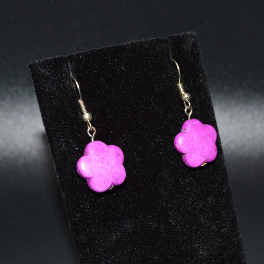 Resin Flower Earrings (Violet)