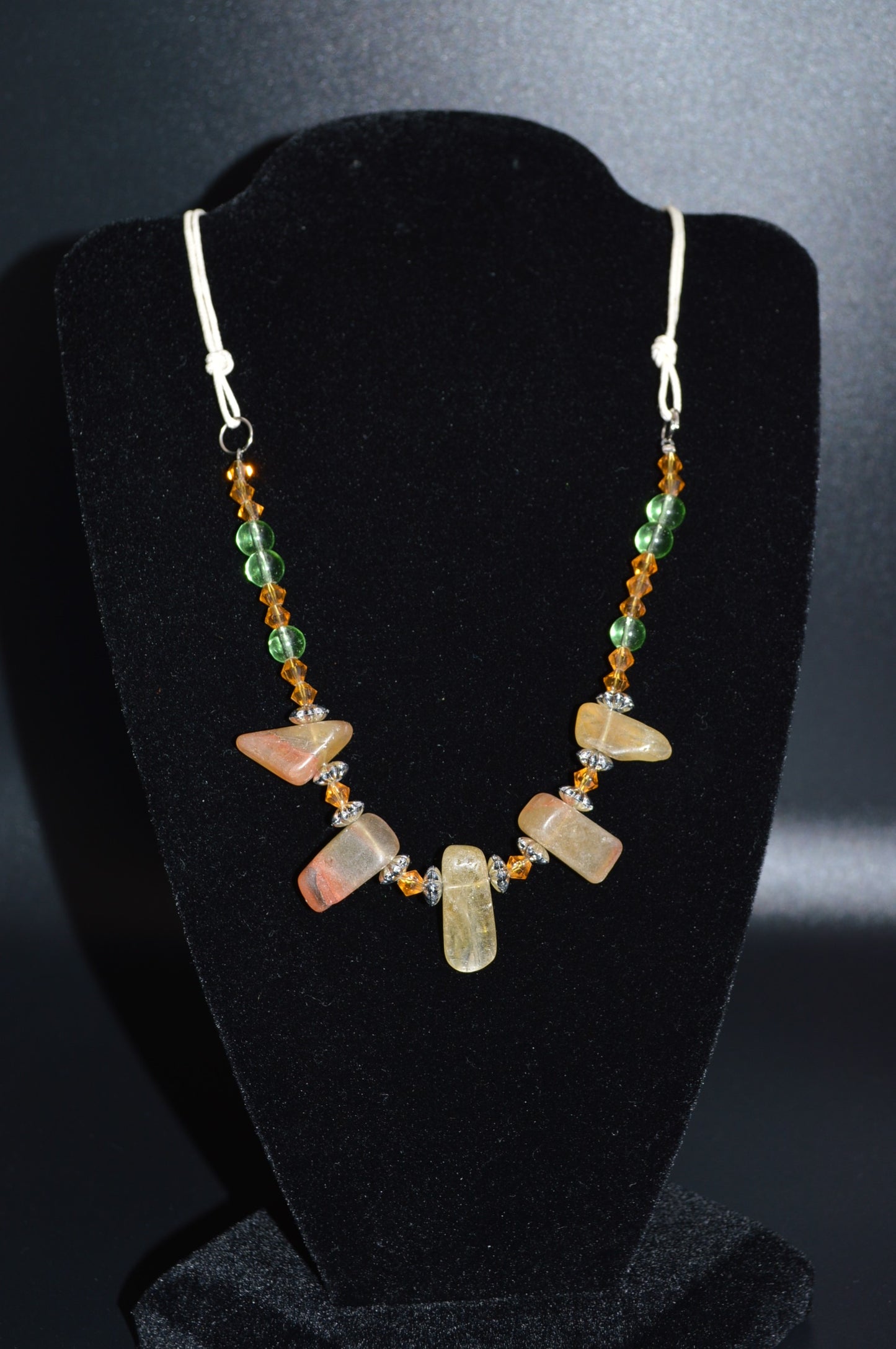 Brown Stone Chip Necklace