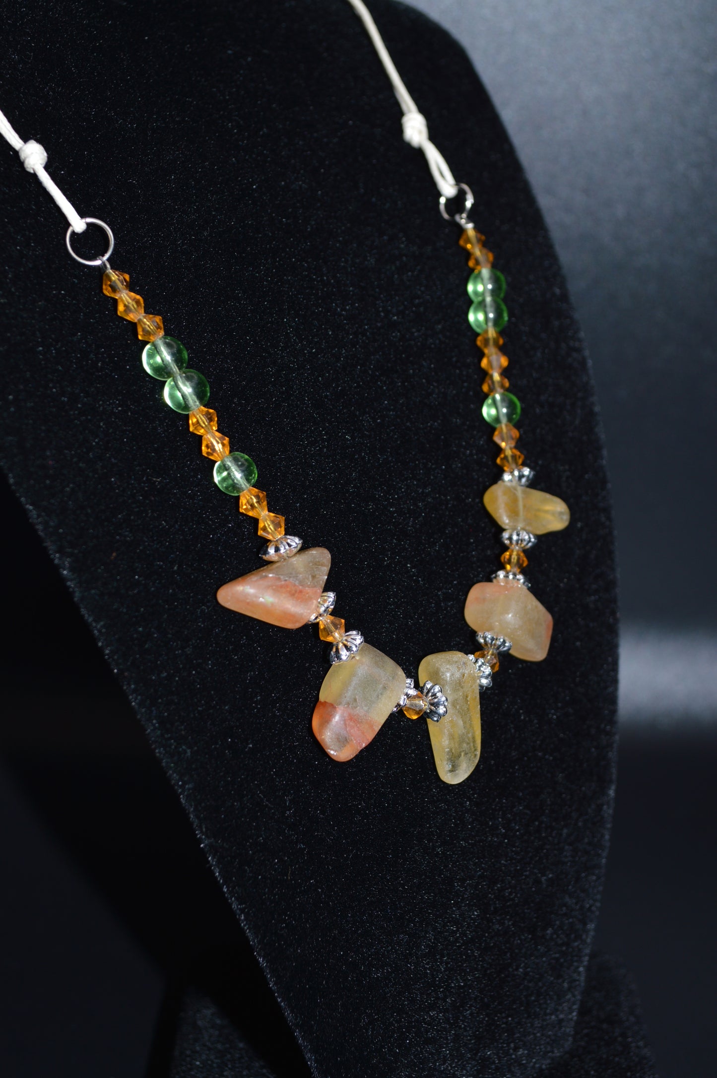 Brown Stone Chip Necklace