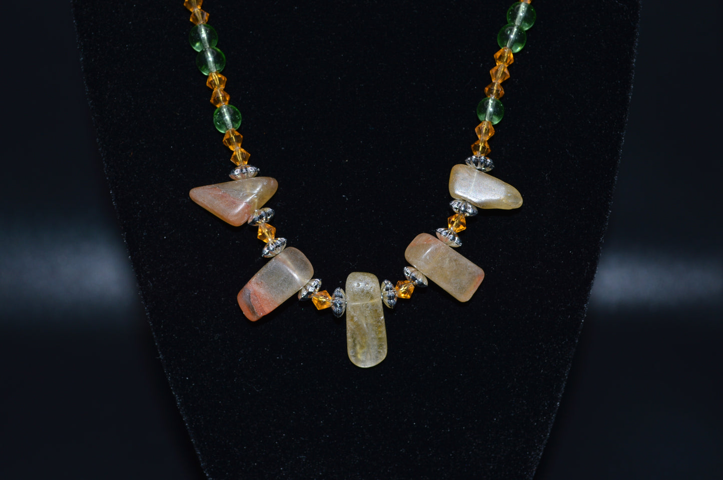 Brown Stone Chip Necklace