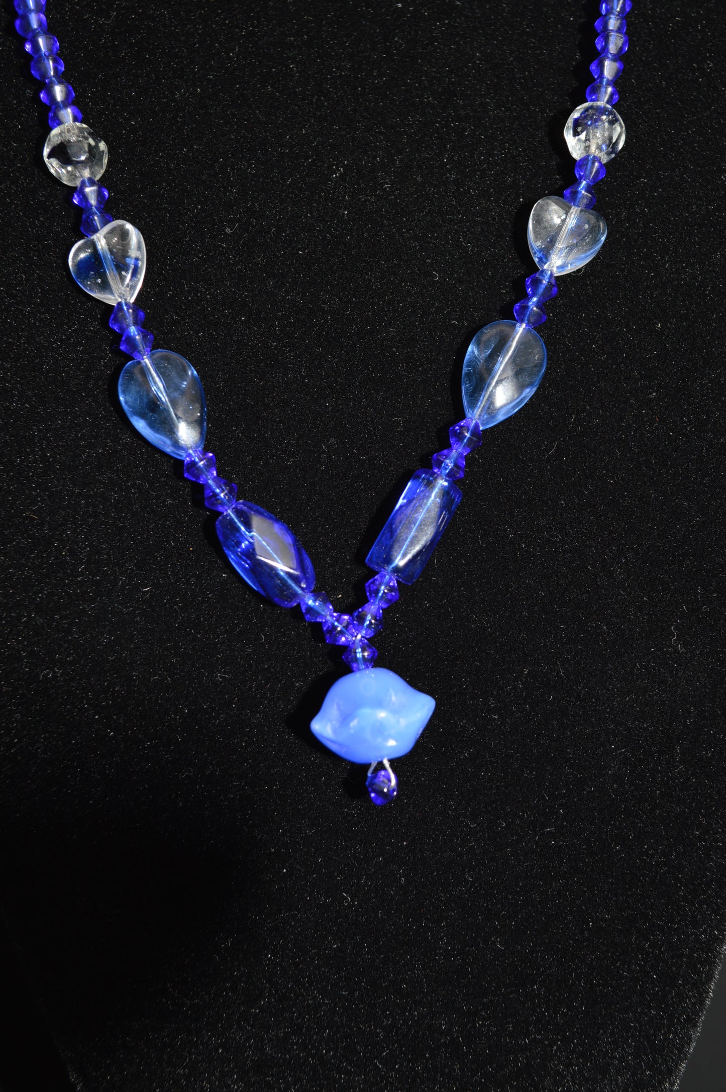 Royal Blue Glass Necklace