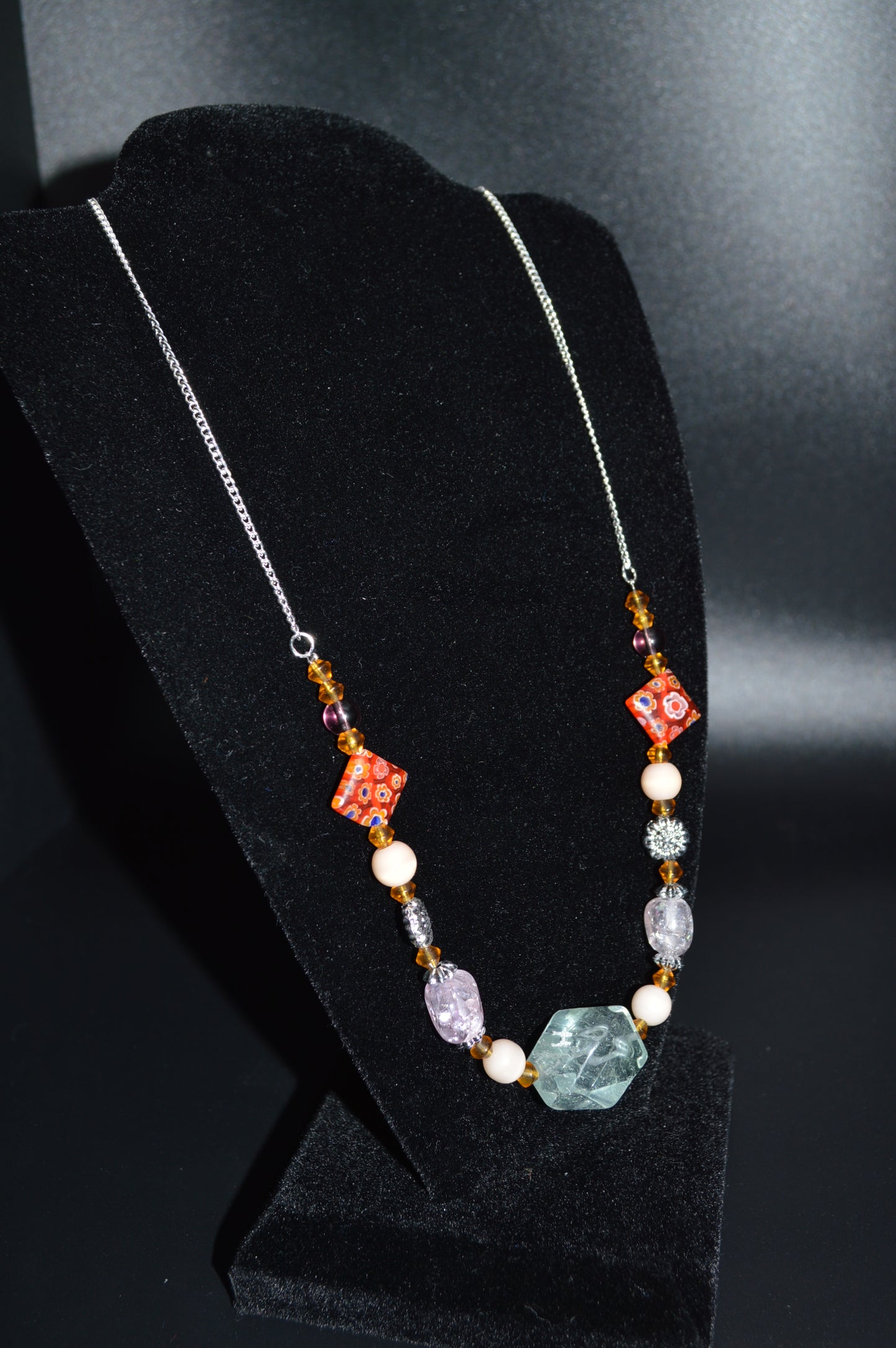 Glass and Stone Necklace