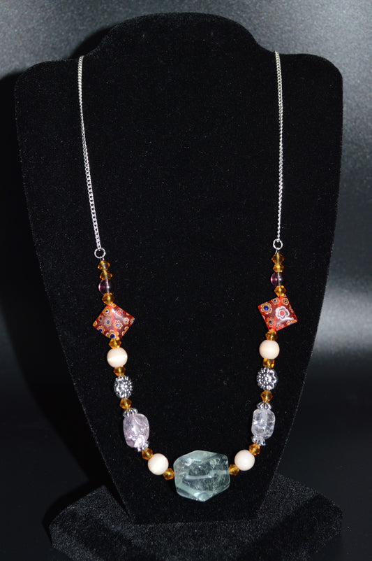 Glass and Stone Necklace