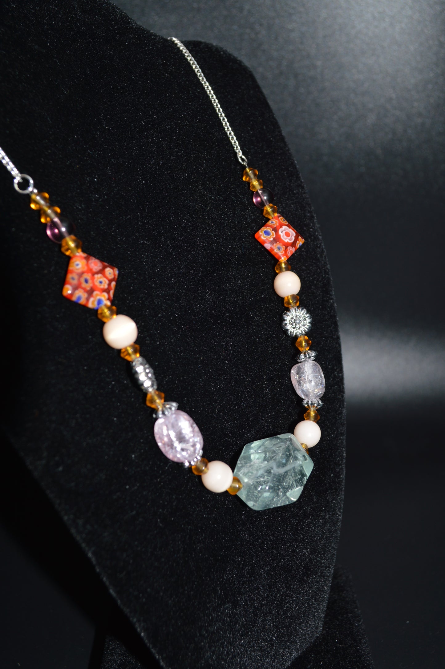 Glass and Stone Necklace