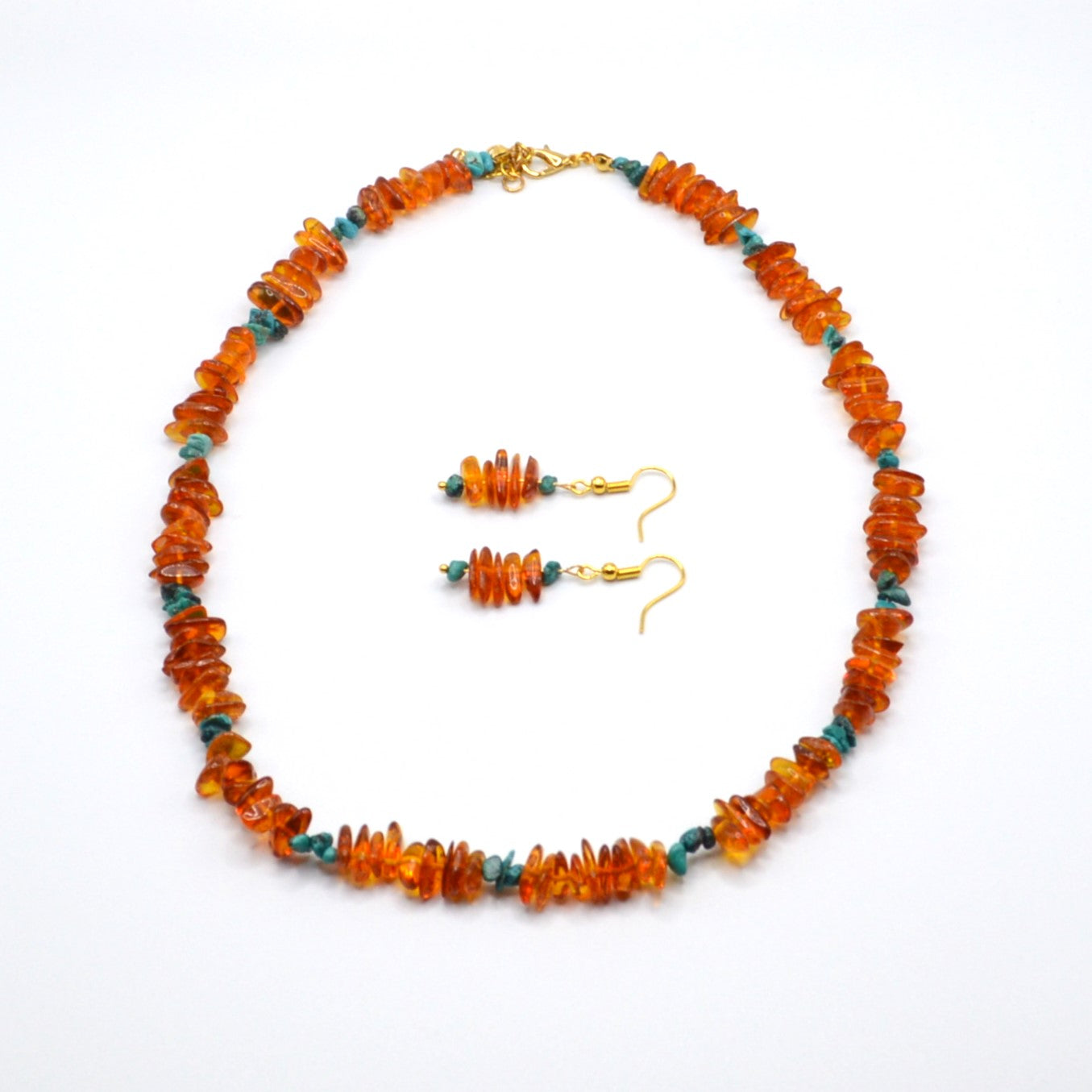 Baltic Amber and Turquoise Necklace