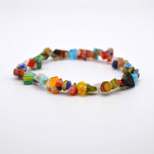 Multicolor Millefiori Glass Bracelet