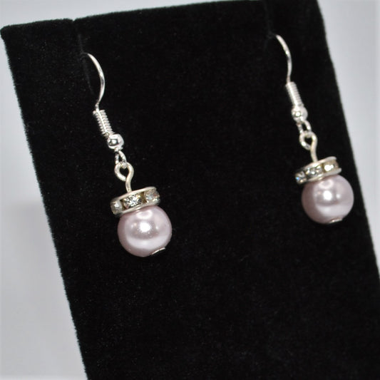 Lavender Pearl Earrings