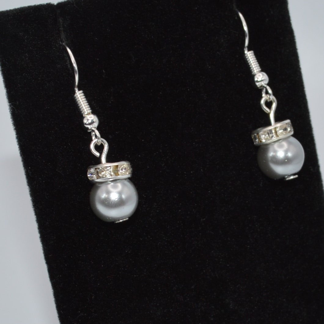 Gray Pearl Earrings